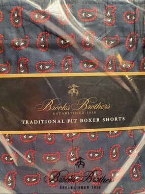 Brooks Brothers Navy and Gold Trim Boxer Short’s - Set of 2